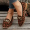 Womens Spring Leopard Print Fashion Flats Soft Soled Mary Jane Loafers Shallow Party Shoes 1
