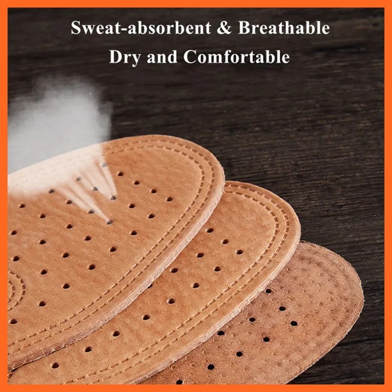Leather Insoles For Casual Shoes Men Comfortable Deodorant Shoe Insoles Quality Foot Support Sole C 1