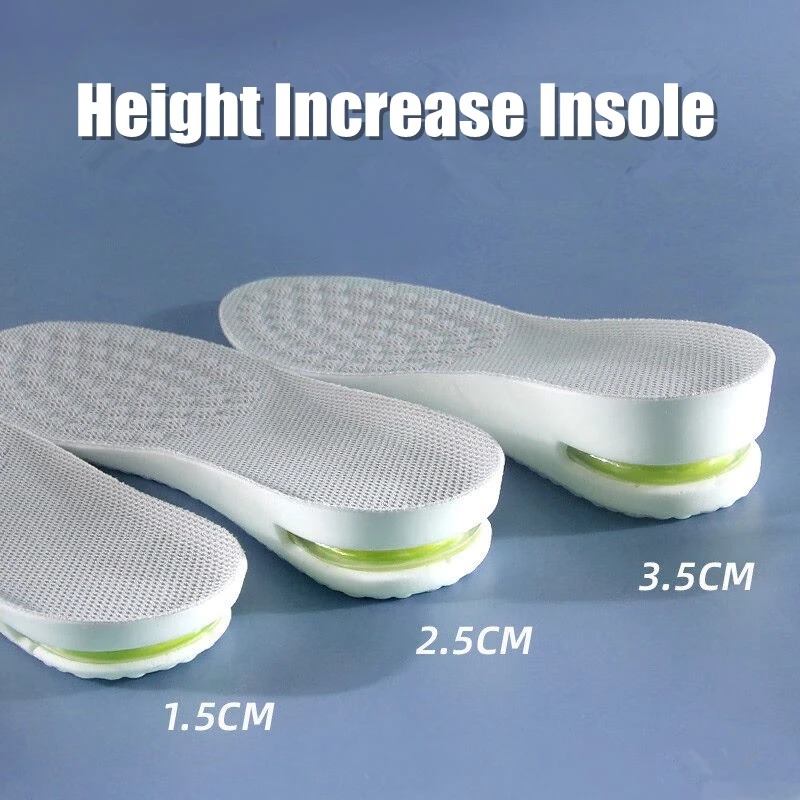 Sports Air Cushion Gel Insoles, Pair Comfortable Shoe Insoles for Men Women Shock Absorbing Pads