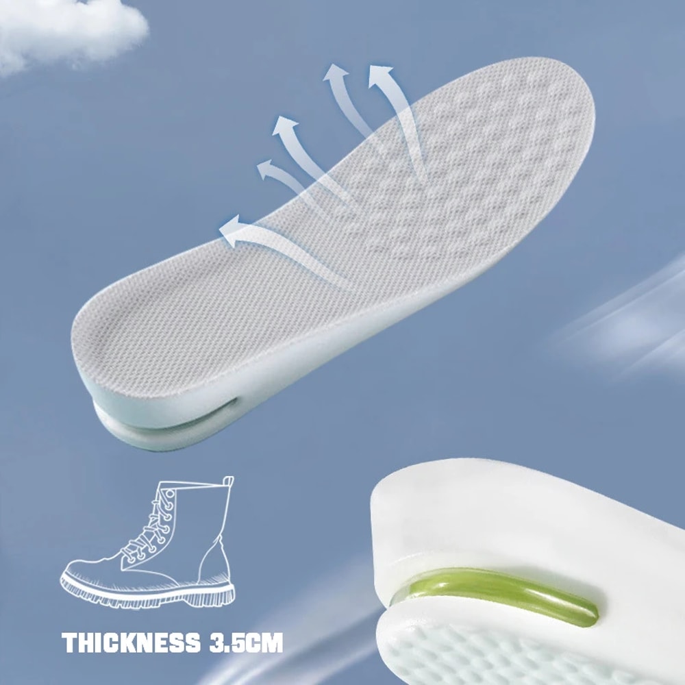 Sports Air Cushion Gel Insoles, Pair Comfortable Shoe Insoles for Men Women Shock Absorbing Pads