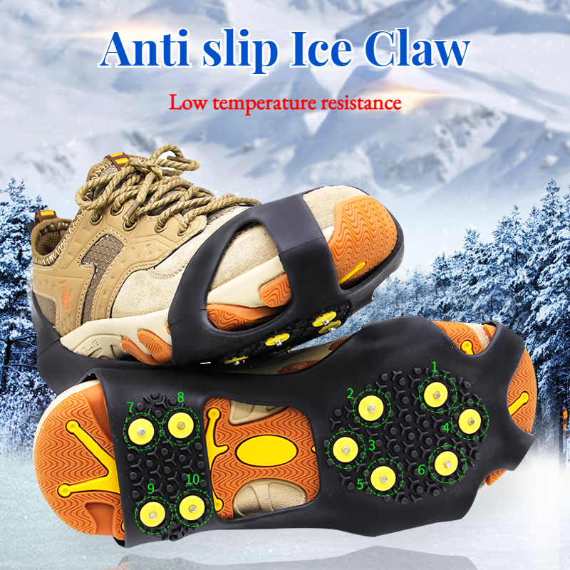 Durable Steel Studs Crampons Snow Grips Cleats For Ice And Snow AntiSlip Rubber Traction Cleats Ide 0