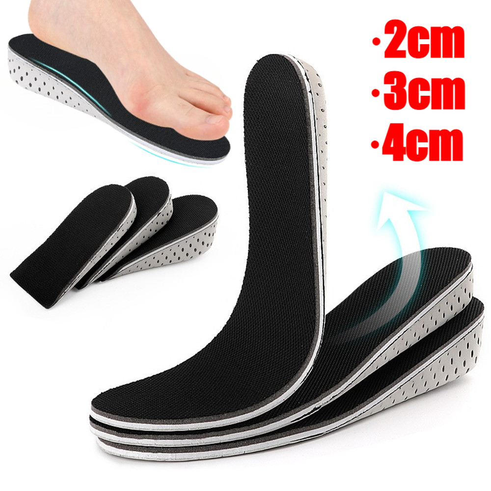 Height Increase Insoles Hard Breathable Memory Foam Heel Lifting Inserts Shoe Lifts Shoe Pads Eleva 0