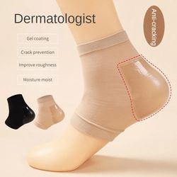 heel protective foot cover socks silicone anti-crack moisturizing pain relief socks unisex feet care