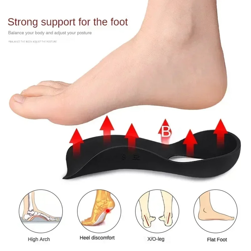Orthopedic Insoles Orthotic For Flat Foot OShaped Legs Arch Support Correction Plantar Fasciitis XO 2