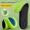 Green PU Memory Foam Sports Shock Absorption Insole with Breathable Orthopedic Arch Support Shoes Pad for Men and Women