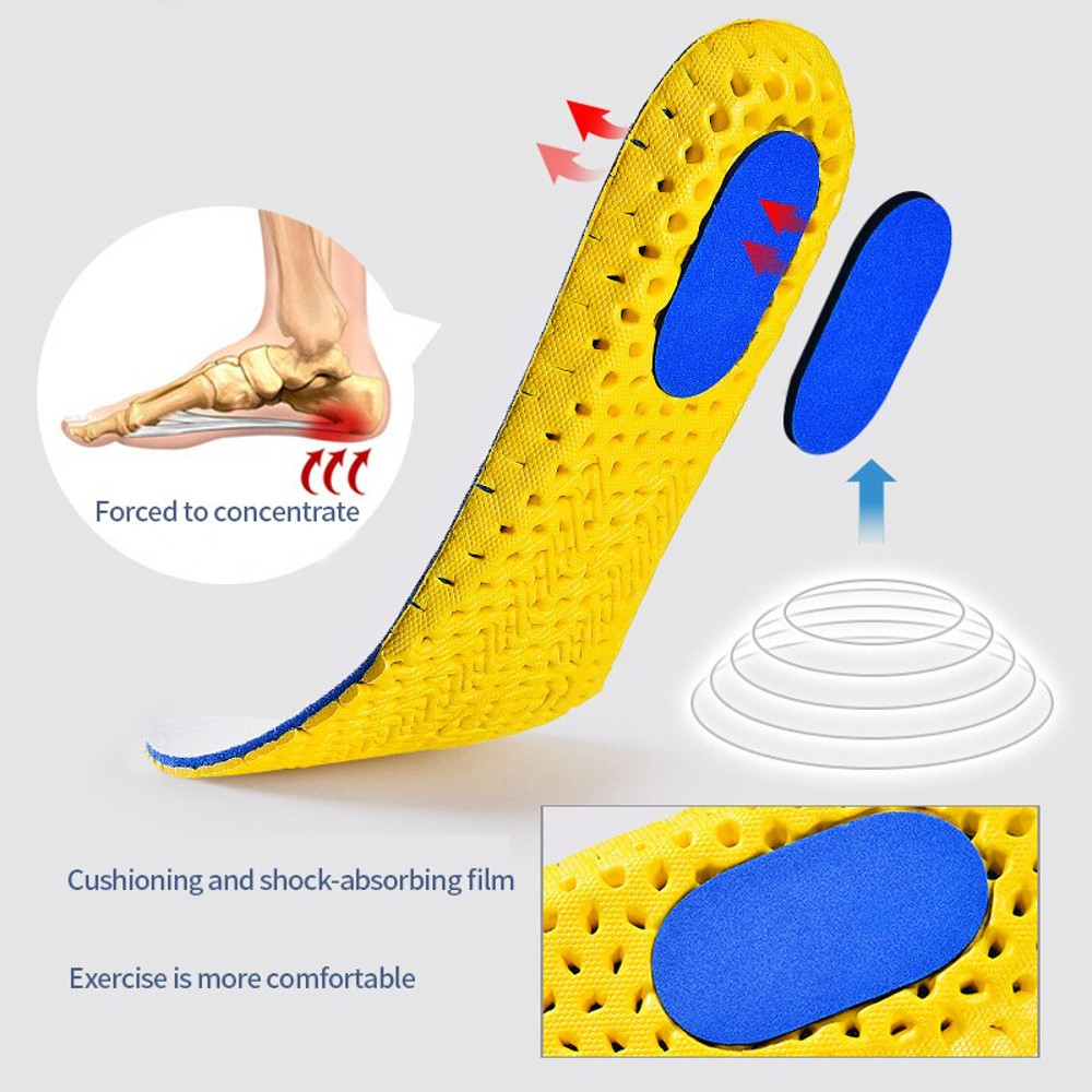 Orthopedic Memory Foam Insoles For Feet Shoe Sole Pad Mesh Deodorant Breathable Sneakers Cushion Co 1