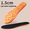 Mens Invisible Height Increase Sport Insoles with Orange EVA Memory Foam Shoe Sole Pad for Comfortable Breathable Foot
