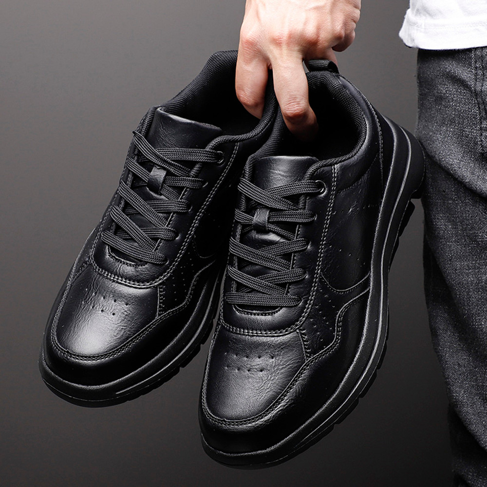 Casual Men Shoes Sneakers Trend Breathable Leather Sneakers NonSlip Male Footwear Comfortable Leisu 2