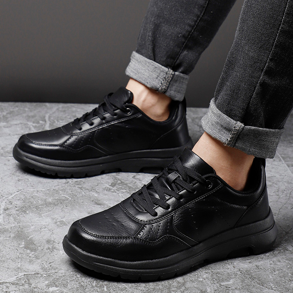 Casual Men Shoes Sneakers Trend Breathable Leather Sneakers NonSlip Male Footwear Comfortable Leisu 1
