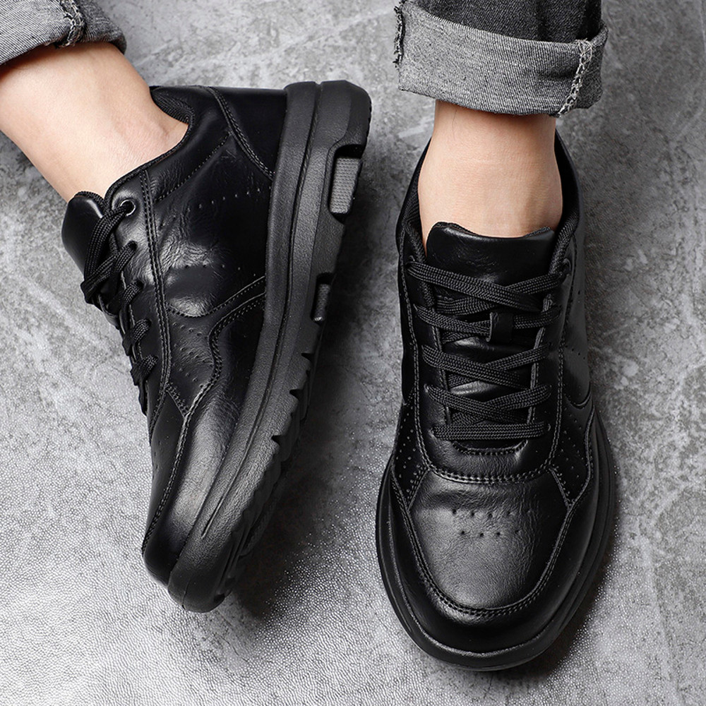 Casual Men Shoes Sneakers Trend Breathable Leather Sneakers NonSlip Male Footwear Comfortable Leisu 4