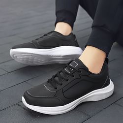 mens casual sneakers new fashion pu jogging training shoes comfortable outdoor high-quality mens shoes