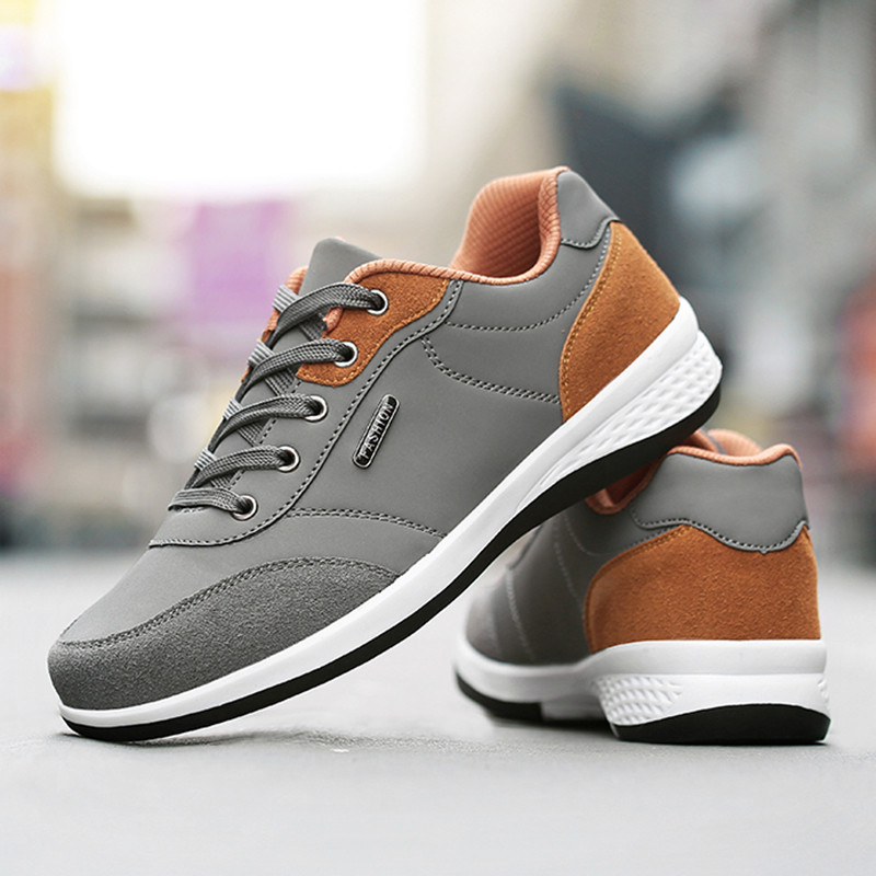 Fashion Men PU Leather Shoes Sneakers Breathable Casual Shoes Trend Male Footwear NonSlip Leisure S 8