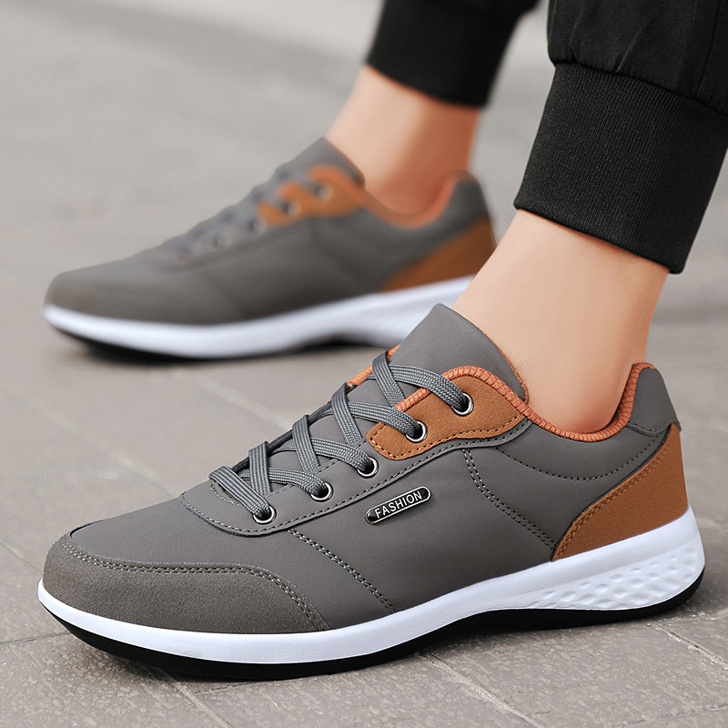 Fashion Men PU Leather Shoes Sneakers Breathable Casual Shoes Trend Male Footwear NonSlip Leisure S 7