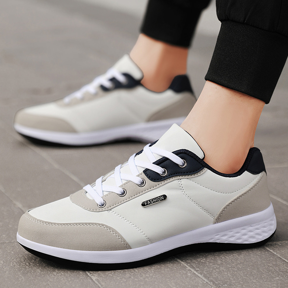 Fashion Men PU Leather Shoes Sneakers Breathable Casual Shoes Trend Male Footwear NonSlip Leisure S 5