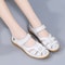 PU Leather Summer Flat Womens Shoes Outdoor Casual Beach Sandals Fashion Slippers Large Size Loafer 1