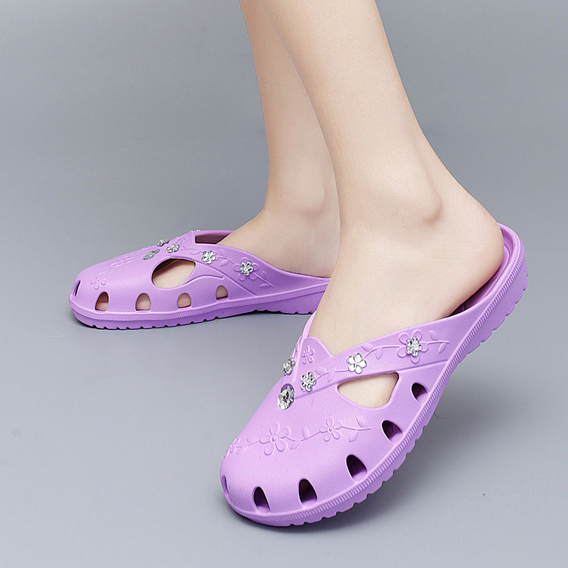 Womens Casual Clogs Breathable Summer Beach Sandals Valentine Slippers Slip On Flip Flops Lightweig 2