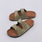 Summer Trendy Buckle Flat Cork Slippers, One-Strap Casual Outdoor Sandals, Versatile Fashionable Beach Comfort