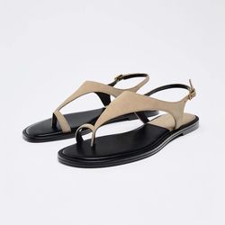 womens vintage flat toe herringside sandals, rome style summer holiday sandals & outdoor slippers