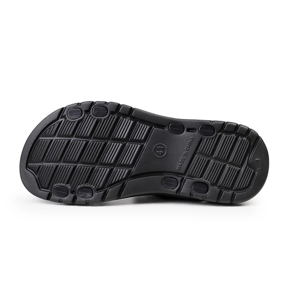 Mens Summer Sandals Outdoor Casual Sport Slippers, PU Leather Roman Flip-Flops, Non-Slip Breathable Garden Shoes
