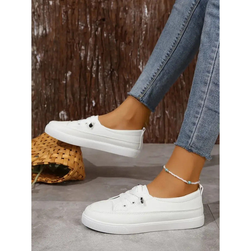 Casual Spring and Summer Fashion Mesh Breathable Round Toe Shallow Mouth Comfortable Flat Walking Womens Sneakers