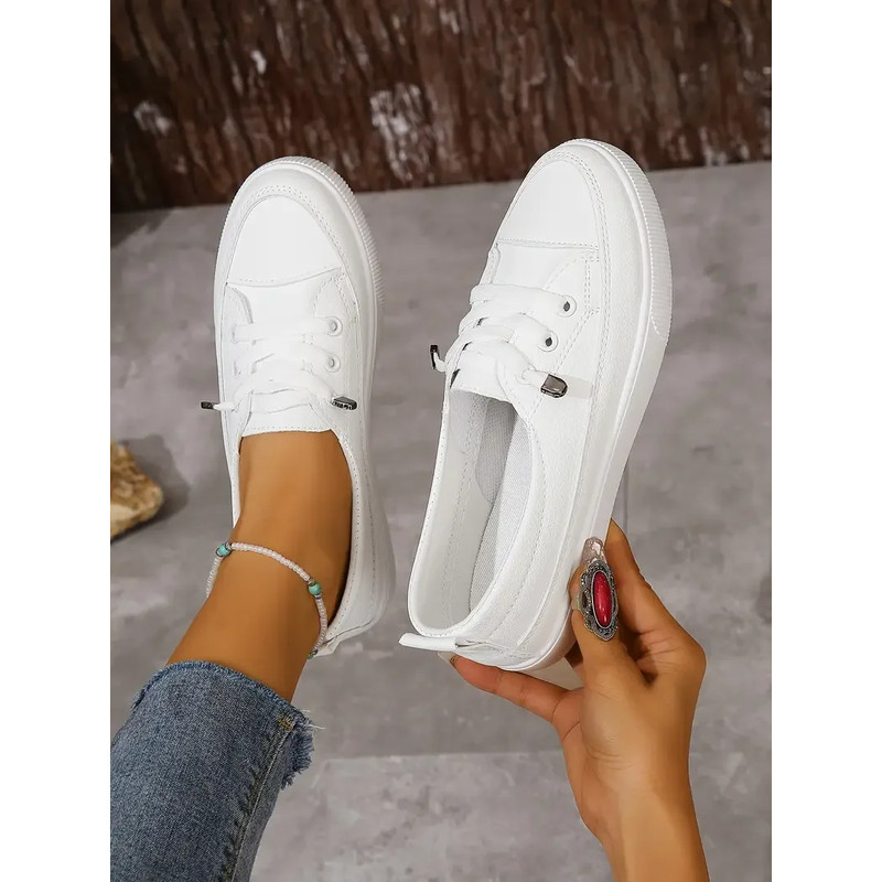 Casual Spring and Summer Fashion Mesh Breathable Round Toe Shallow Mouth Comfortable Flat Walking Womens Sneakers