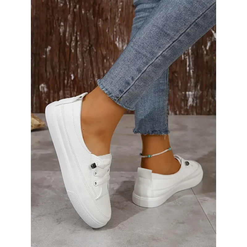 Casual Spring and Summer Fashion Mesh Breathable Round Toe Shallow Mouth Comfortable Flat Walking Womens Sneakers