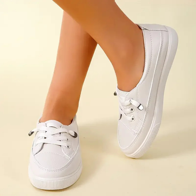 Casual Spring and Summer Fashion Mesh Breathable Round Toe Shallow Mouth Comfortable Flat Walking Womens Sneakers