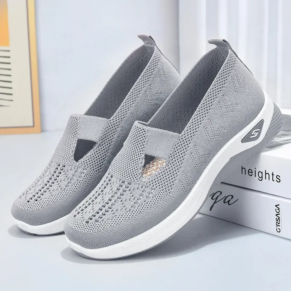 Casual Sneakers Womens Shoes Summer Breathable Lightweight Slip On Walking Shoes Flat Sports Outdoo 2