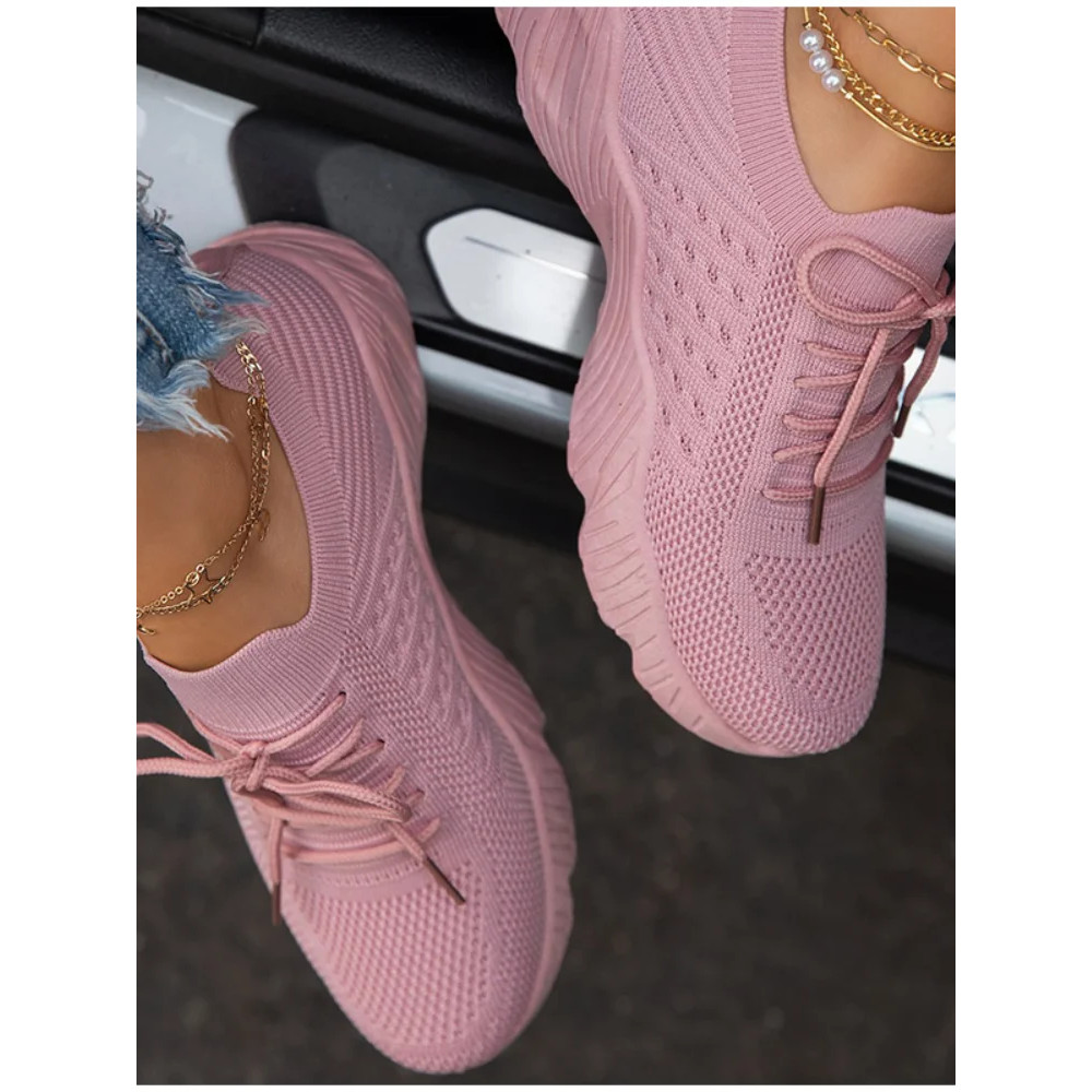 Breathable Women Sneakers Casual Lace Up Flats Summer Female Vulcanized Running Shoes Stylish Sport 9