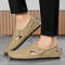 Mens Hollowed Out Leather Loafers Summer Casual Shoes Hand Sewn Driving Shoes Luxo Facon Style Foot 10