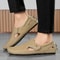 Mens Hollowed Out Leather Loafers Summer Casual Shoes Hand Sewn Driving Shoes Luxo Facon Style Foot 10