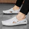 Mens Hollowed Out Leather Loafers Summer Casual Shoes Hand Sewn Driving Shoes Luxo Facon Style Foot 1