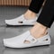 Mens Hollowed Out Leather Loafers Summer Casual Shoes Hand Sewn Driving Shoes Luxo Facon Style Foot 1