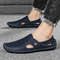 Mens Hollowed Out Leather Loafers Summer Casual Shoes Hand Sewn Driving Shoes Luxo Facon Style Foot 8