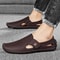 Mens Hollowed Out Leather Loafers Summer Casual Shoes Hand Sewn Driving Shoes Luxo Facon Style Foot 4