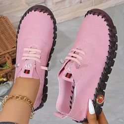 women sneakers, spring summer soft-soled loafers, breathable roman retro sneakers, fashion casual shoes for women