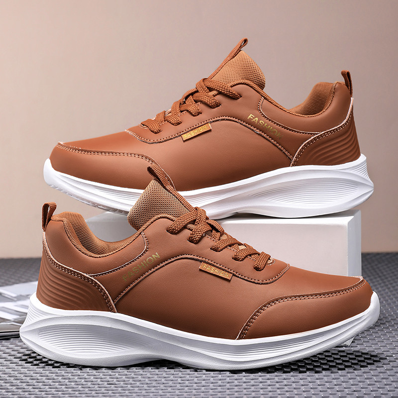 Mens Autumn Light Sneakers, Casual Lace Up Shoes, Cushioning Sport Running Shoes, Waterproof Walking Sneakers