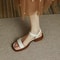 Genuine Leather Summer Women Sandals Low Heel Casual Office Shoes Outdoor Concise Ladies Comfortabl 5