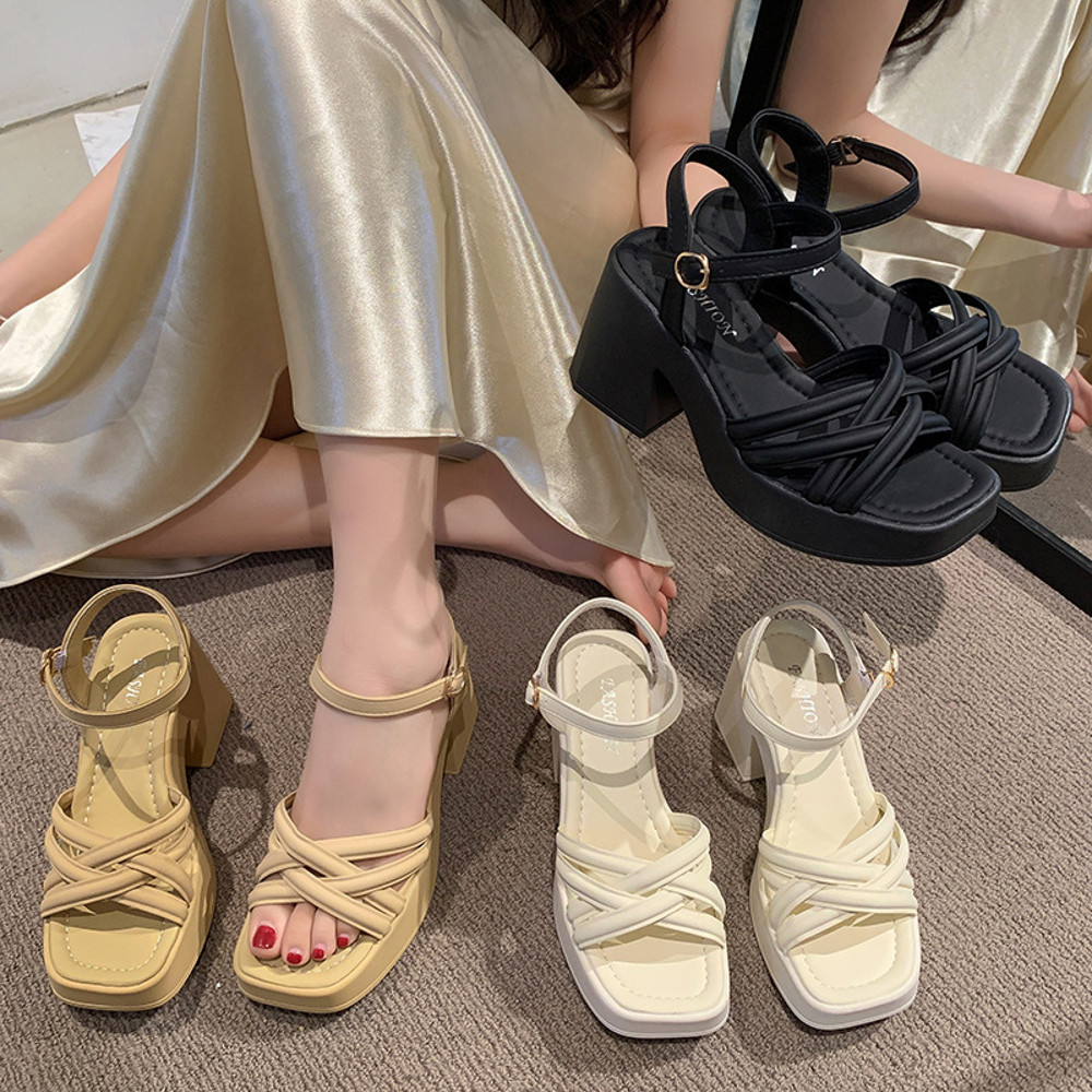 Summer Casual Waterproof Sandals for Women, Fashionable Platform Wedges with Increased Heel, Stylish Roman Loafers