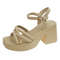 Summer Casual Waterproof Sandals for Women, Fashionable Platform Wedges with Increased Heel, Stylish Roman Loafers