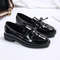 Patent Leather Womens Loafers Stylish Tassel Flats Comfortable Bowknot Small Leather Shoes Casual B 0