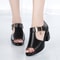 PU Platform High Heel Summer Sandals For Women Ladies Mother Female Casual Buckle Strap Peeptoe Bli 1