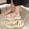 Summer Fashion Sexy Model Buckle Sandals Travel Slippers Nonslip Hollow Round Toe Comfortable Casua 1