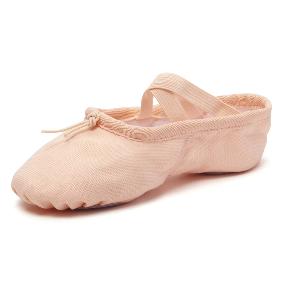 Canvas Flat Girls Ballet Shoes Black Pink Soft Ballet Belly Gym Yoga Practise Dance Shoes 3