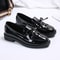 Patent Leather Women Loafers Elegant British Tassel Flat Shoes Bowknot Comfortable Small Leather Sh 0
