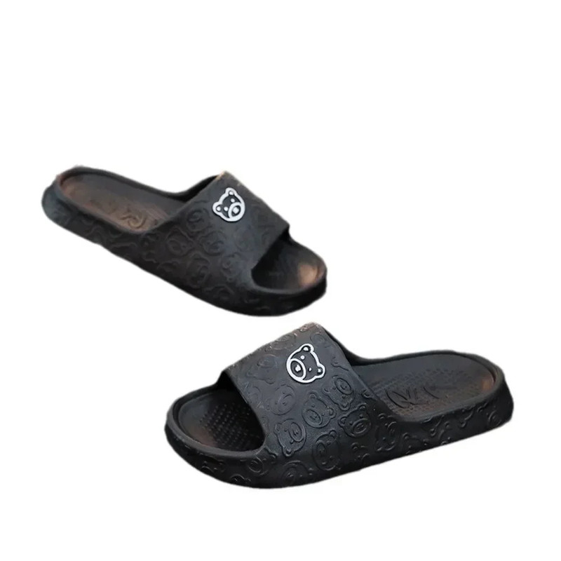 EVA Womens Slippers Cute Bear Decoration Lightweight NonSlip Flat Slippers For Bathroom Home Use U 9