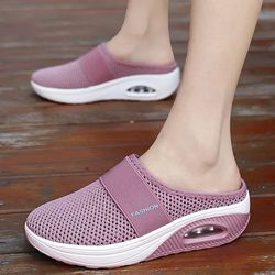 women wedge slippers, vintage orthopedic diabetic sandals, anti-slip premium platform shoes for women, casual plus size