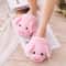 Cute Pink Pig Womens Warm Indoor Slippers Furry Plush Home Floor Shoes For Ladies Winter Soft Short 3