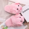 Cute Pink Pig Womens Warm Indoor Slippers Furry Plush Home Floor Shoes For Ladies Winter Soft Short 5