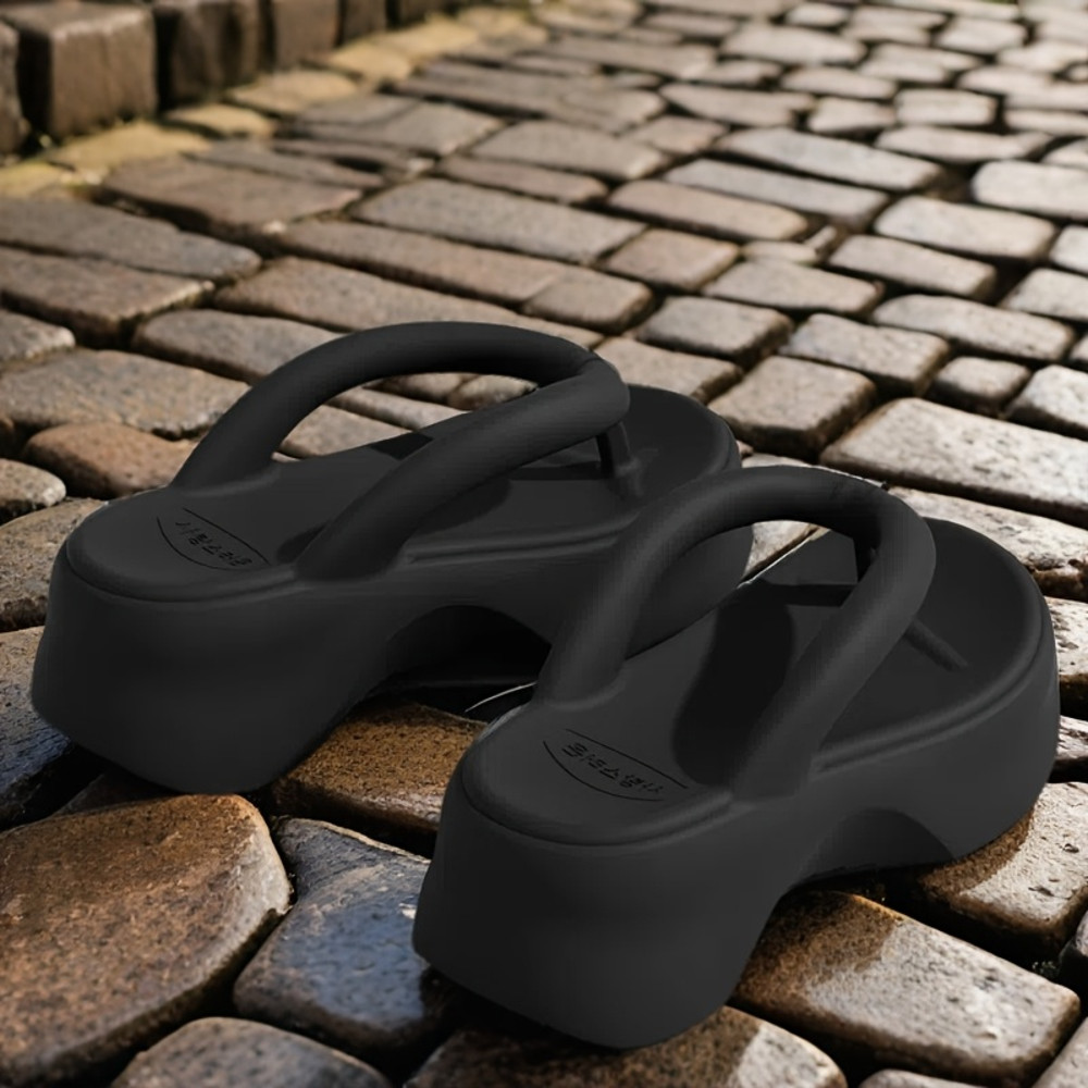 Womens ThickSoled EVA FlipFlops WedgeHeeled NonSlip Summer Sandals Heightening Casual Outer Wear Sl 1